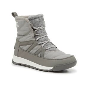 NWT SOREL Womens Size 8M Whitney II Plus Lace Insulated Waterproof Boots Grey